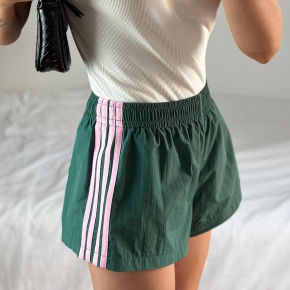 Green and Pink Striped Track Shorts | size Small | Brand New - Picture 3 of 9